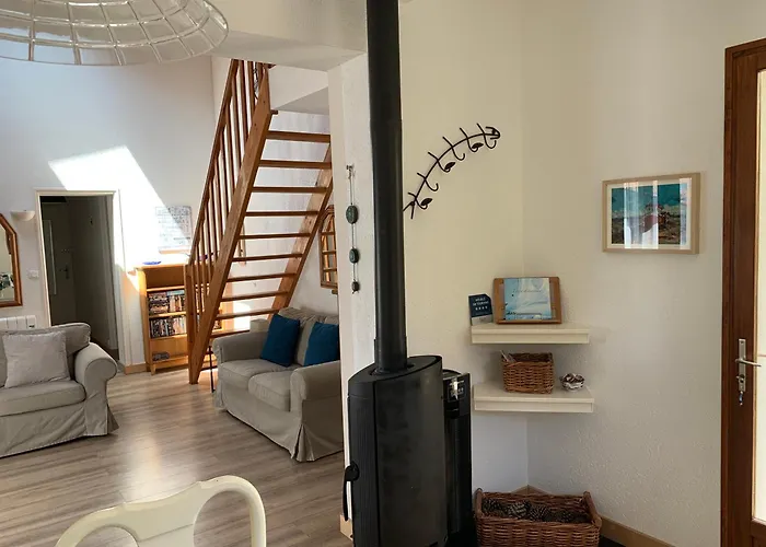 度假居 Le Coquillage - Lovely Coastal With Private Pool. 500m 滨海拉特朗什